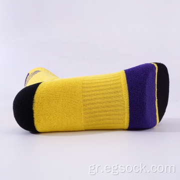 άνετες αθλητικές αντιολισθητικές αθλητικές κάλτσες με μπάσκετ